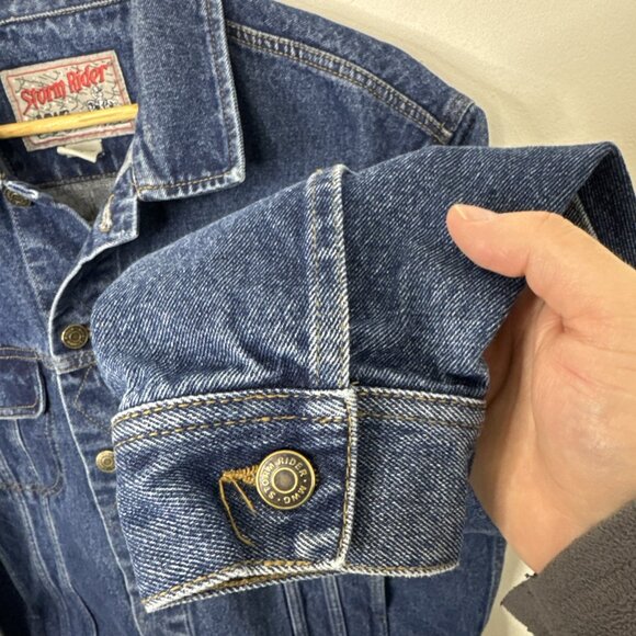 Vintage MWG Storm Rider Jean Denim Jacket Men L Trucker - Picture 2 of 8